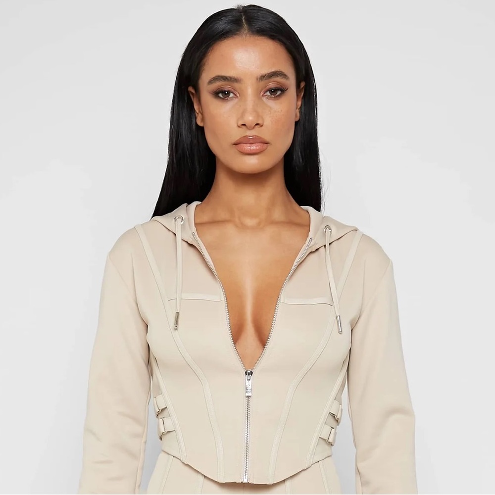 MANIÈRE DE VOIR Corset Hoodie and Corset Joggers Set